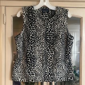 Animal print vest black and white size M